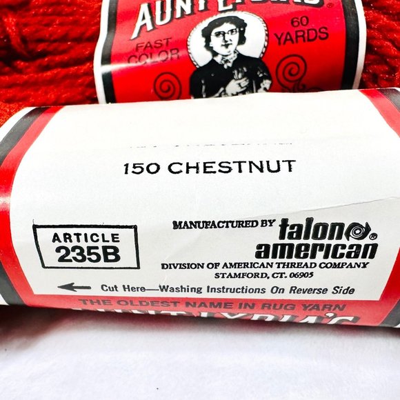 Vintage Aunt Lydia's "Chestnut" Rug Yarn Bundle of 3 Skeins - New - Picture 4 of 5